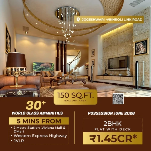 2BHK Flat With deck JVLR Creative